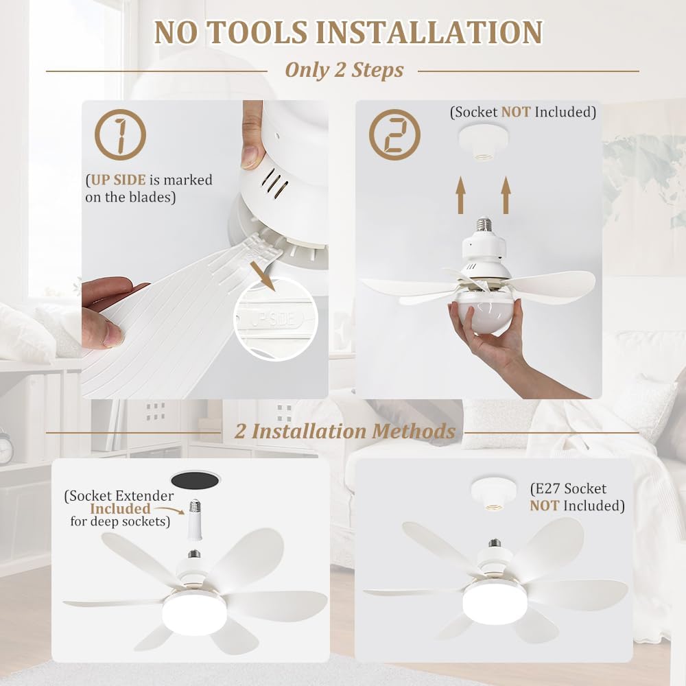 Socket Fan Light